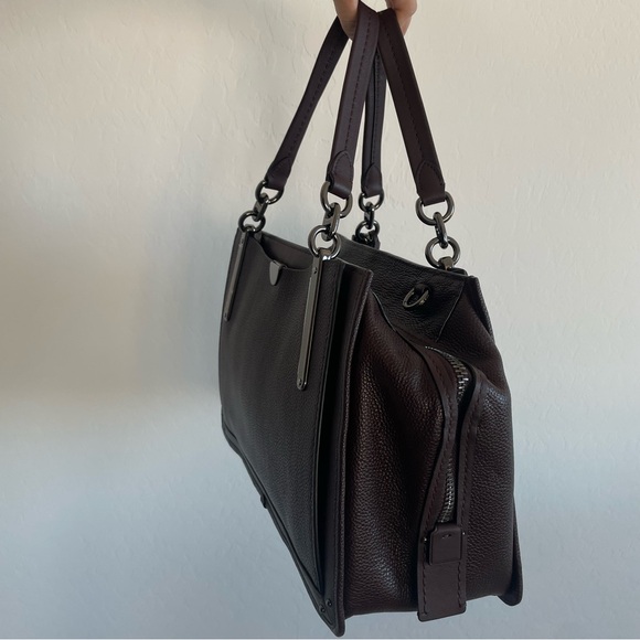 Coach Dreamer 36 Pebbled Satchel in Oxblood Leather - Picture 3 of 13